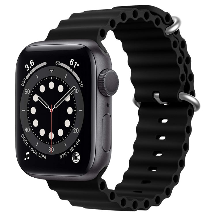 ZGA Ocean Silicone Watch Band, For Apple Watch Series 10 46mm, For Apple Watch Series 10 42mm, For Apple Watch SE 2023 44mm, For Apple Watch Ultra 2 49mm, For Apple Watch Series 9 45mm, For Apple Watch Ultra 49mm, For Apple Watch Series 8 45mm         ...