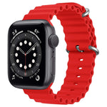 ZGA Ocean Silicone Watch Band, For Apple Watch Series 10 46mm, For Apple Watch Series 10 42mm, For Apple Watch SE 2023 44mm, For Apple Watch Ultra 2 49mm, For Apple Watch Series 9 45mm, For Apple Watch Ultra 49mm, For Apple Watch Series 8 45mm         ...