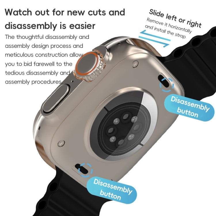 ZGA Ocean Silicone Watch Band, For Apple Watch Series 10 46mm, For Apple Watch Series 10 42mm, For Apple Watch SE 2023 44mm, For Apple Watch Ultra 2 49mm, For Apple Watch Series 9 45mm, For Apple Watch Ultra 49mm, For Apple Watch Series 8 45mm         ...