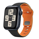 Wave Texture Reverse Buckle Silicone Watch Band, For Apple Watch Series 10 46mm, For Apple Watch Series 10 42mm, For Apple Watch SE 2023 44mm, For Apple Watch SE 2023 40mm