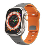 Wave Texture Reverse Buckle Silicone Watch Band, For Apple Watch Ultra 2 49mm, For Apple Watch Series 9 45mm, For Apple Watch Series 9 41mm, For Apple Watch Ultra 49mm