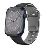 Wave Texture Reverse Buckle Silicone Watch Band, For Apple Watch Series 8 41mm, For Apple Watch Series 8 45mm, For Apple Watch SE 2022 40mm, For Apple Watch SE 2022 44mm