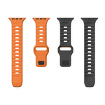 Wave Texture Reverse Buckle Silicone Watch Band, For Apple Watch Series 7 41mm, For Apple Watch Series 7 45mm, For Apple Watch SE 40mm, For Apple Watch SE 44mm