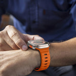 Wave Texture Reverse Buckle Silicone Watch Band, For Apple Watch Series 10 46mm, For Apple Watch Series 10 42mm, For Apple Watch SE 2023 44mm, For Apple Watch SE 2023 40mm