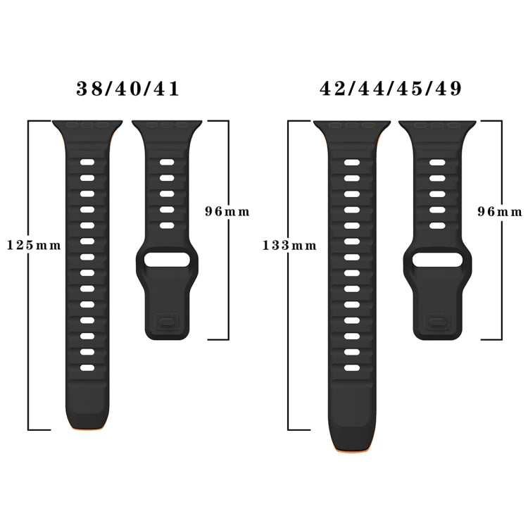 Wave Texture Reverse Buckle Silicone Watch Band, For Apple Watch Series 10 46mm, For Apple Watch Series 10 42mm, For Apple Watch SE 2023 44mm, For Apple Watch SE 2023 40mm