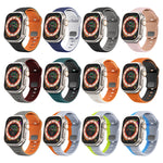 Wave Texture Reverse Buckle Silicone Watch Band, For Apple Watch Series 8 41mm, For Apple Watch Series 8 45mm, For Apple Watch SE 2022 40mm, For Apple Watch SE 2022 44mm