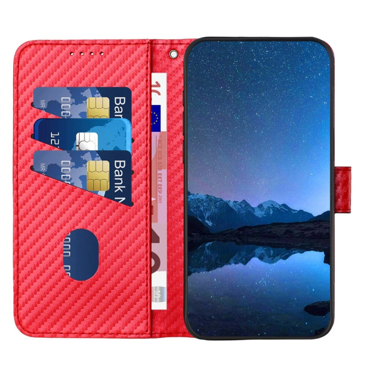 YX0070 Carbon Fiber Buckle Leather Phone Case with Lanyard, For iPhone 13 Pro Max, For iPhone 13 Pro, For iPhone 13, For iPhone 13 mini, For iPhone 12 / 12 Pro, For iPhone 12 Pro Max