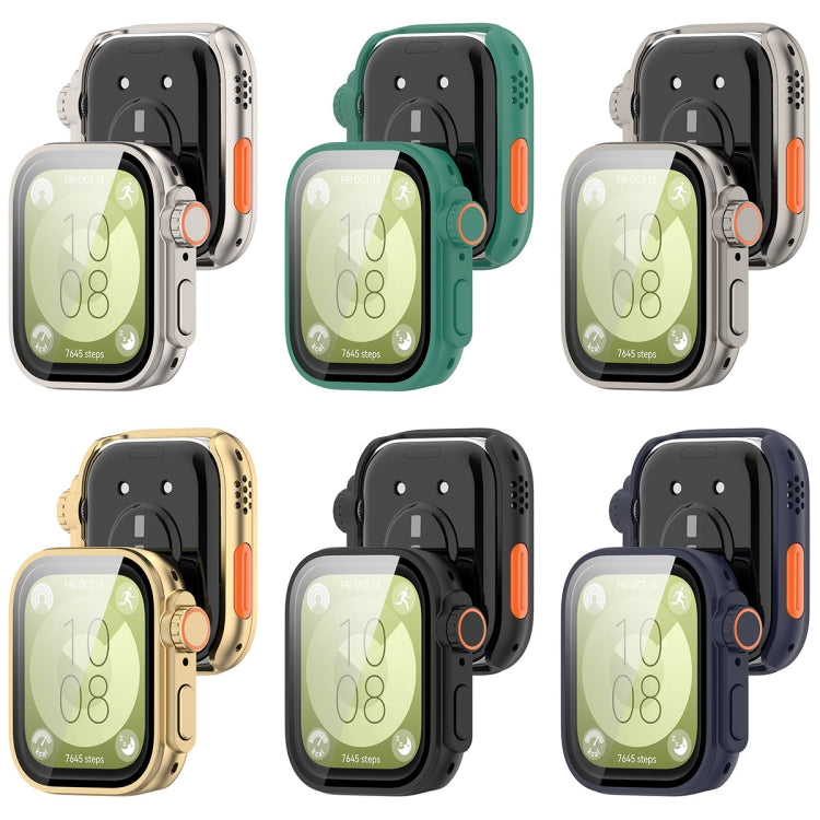 PC + Tempered Glass Film Full Coverage Watch Protective Case, For Huawei Watch Fit3