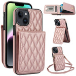 YM015 Crossbody Rhombic Card Bag RFID Phone Case, For iPhone 14 Pro Max, For iPhone 13 Pro Max, For iPhone 13 Pro, For iPhone 13, For iPhone 12 / 12 Pro, For iPhone 12 Pro Max, For iPhone 11 Pro Max, For iPhone 11
