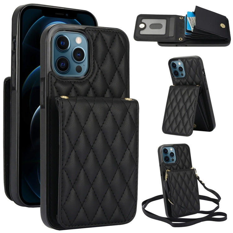 YM015 Crossbody Rhombic Card Bag RFID Phone Case, For iPhone 14 Pro Max, For iPhone 13 Pro Max, For iPhone 13 Pro, For iPhone 13, For iPhone 12 / 12 Pro, For iPhone 12 Pro Max, For iPhone 11 Pro Max, For iPhone 11