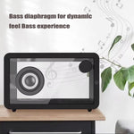 M8 Simple Fashion Transparent Bluetooth Speaker Subwoofer with Ambient Light