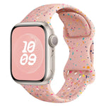 Hole Style Butterfly Buckle Camouflage Silicone Watch Band, For Apple Watch Series 7 41mm, For Apple Watch Series 7 45mm, For Apple Watch SE 40mm, For Apple Watch SE 44mm
