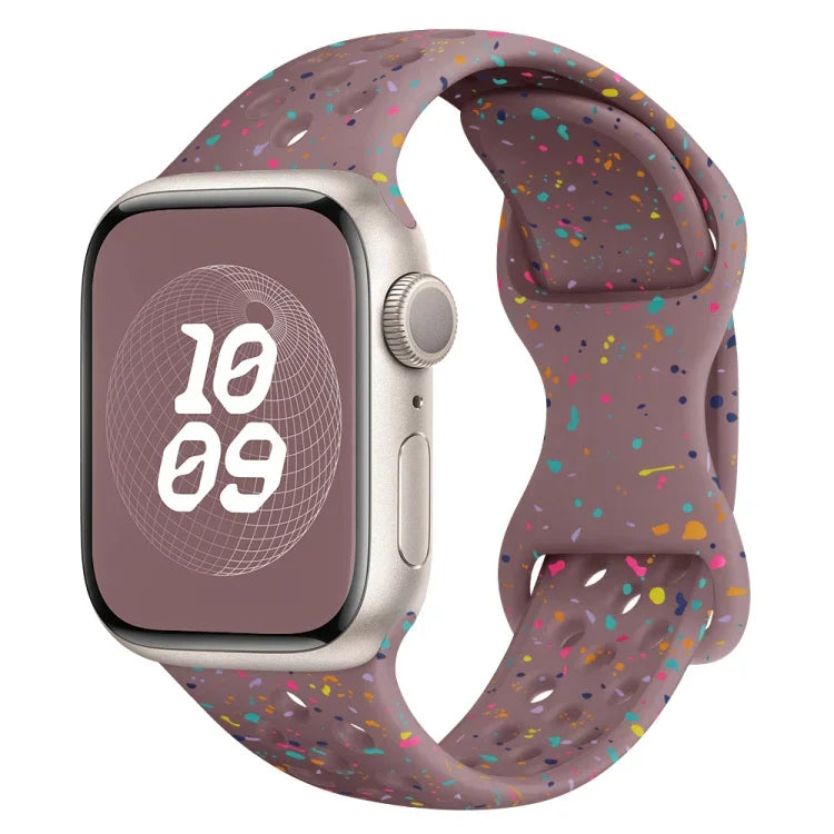 Hole Style Butterfly Buckle Camouflage Silicone Watch Band, For Apple Watch Series 2 42mm, For Apple Watch Series 2 38mm, For Apple Watch 42mm, For Apple Watch 38mm
