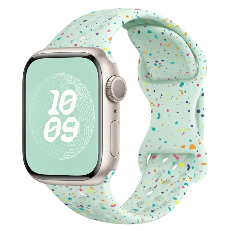 Hole Style Butterfly Buckle Camouflage Silicone Watch Band, For Apple Watch Series 2 42mm, For Apple Watch Series 2 38mm, For Apple Watch 42mm, For Apple Watch 38mm