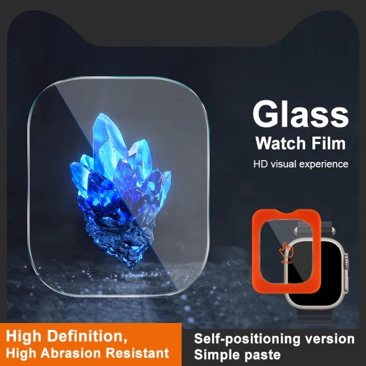 IMAK Tempered Glass Watch Protective Film Self-contained Positioning Version, For Apple Watch Ultra 1/2/3 49mm