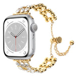 Rhinestone Metal Bracelet Watch Band, For Apple Watch SE 2023 44mm, For Apple Watch SE 2023 40mm, For Apple Watch Ultra 2 49mm, For Apple Watch Series 9 45mm, For Apple Watch Series 9 41mm, For Apple Watch Ultra 49mm, For Apple Watch Series 8 41mm     ...
