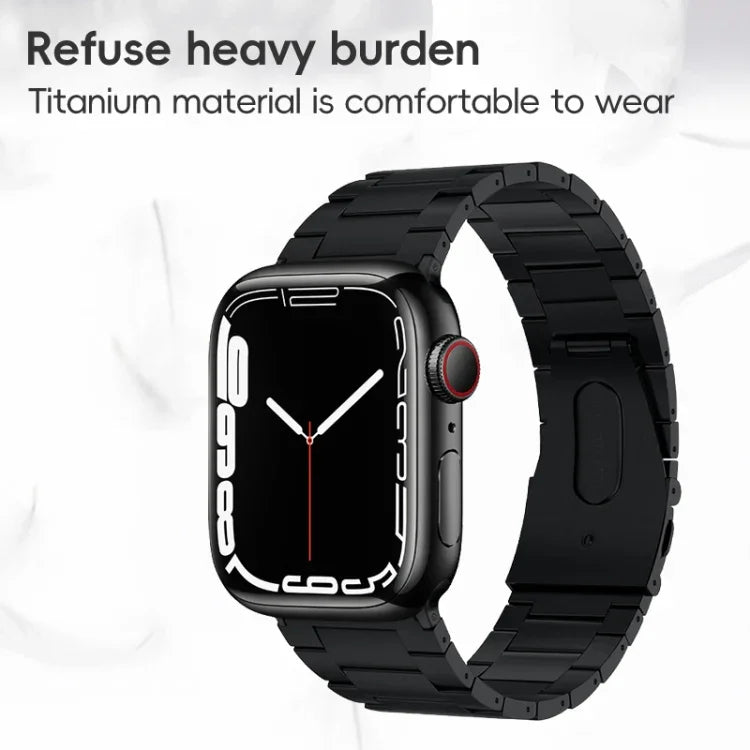 PG63 Three-Bead Protrusion Titanium Metal Watch Band, For Apple Watch Series 6 40mm, For Apple Watch Series 6 44mm, For Apple Watch Series 5 44mm, For Apple Watch Series 5 40mm, For Apple Watch Series 4 44mm, For Apple Watch Series 4 40mm              ...