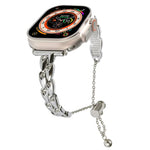 Rhinestone Peacock Metal Bracelet Watch Band, For Apple Watch SE 2023 44mm, For Apple Watch SE 2023 40mm, For Apple Watch Ultra 2 49mm, For Apple Watch Series 9 45mm, For Apple Watch Series 9 41mm, For Apple Watch Ultra 49mm, For Apple Watch Series 8 4...