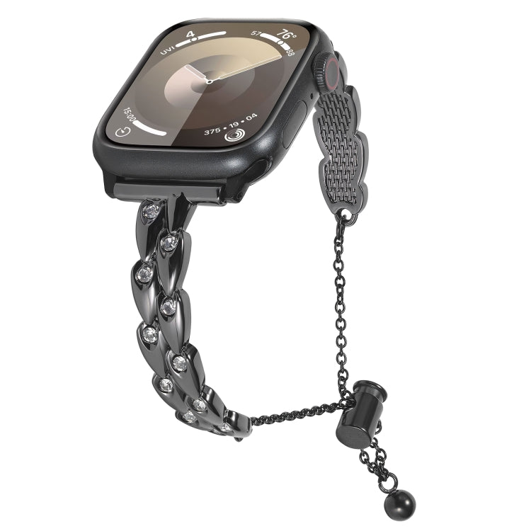 Rhinestone Peacock Metal Bracelet Watch Band, For Apple Watch SE 40mm, For Apple Watch SE 44mm, For Apple Watch Series 6 40mm, For Apple Watch Series 6 44mm, For Apple Watch Series 5 44mm, For Apple Watch Series 5 40mm, For Apple Watch Series 4 44mm   ...