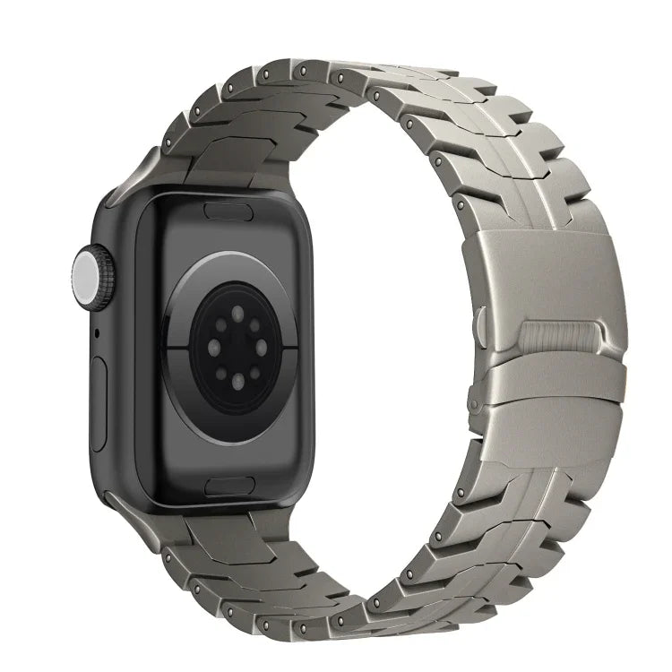 Double Lock Buckle Turtle Titanium Steel Watch Band, For Apple Watch SE 40mm, For Apple Watch SE 44mm, For Apple Watch Series 6 40mm, For Apple Watch Series 6 44mm, For Apple Watch Series 5 44mm, For Apple Watch Series 5 40mm                           ...