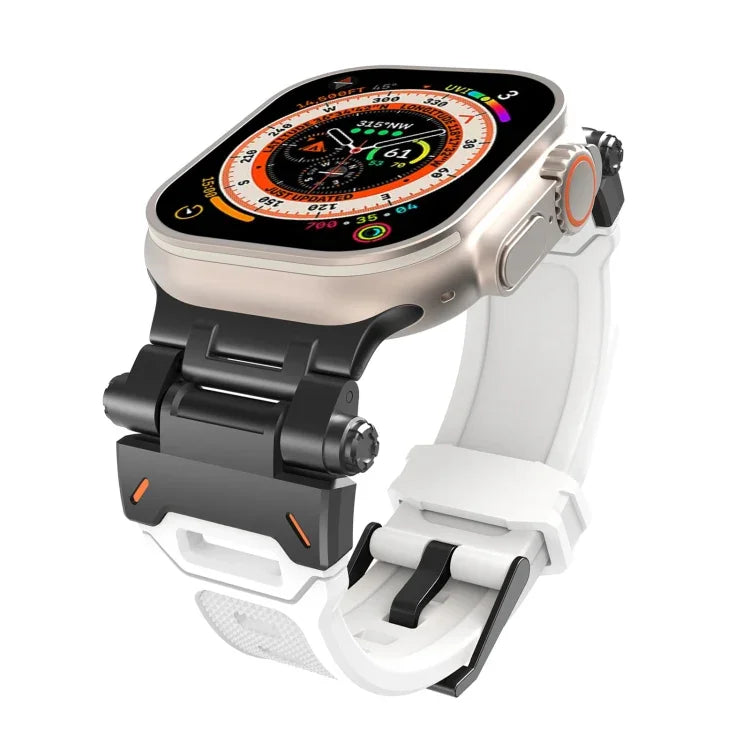 Stainless Steel Connector TPU Watch Band, For Apple Watch SE 2023 44mm, For Apple Watch Ultra 2 49mm