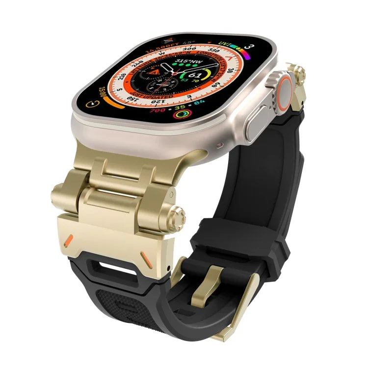 Stainless Steel Connector TPU Watch Band, For Apple Watch Series 9 45mm, For Apple Watch Ultra 49mm
