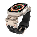 Stainless Steel Connector TPU Watch Band, For Apple Watch Series 8 45mm, For Apple Watch SE 2022 44mm
