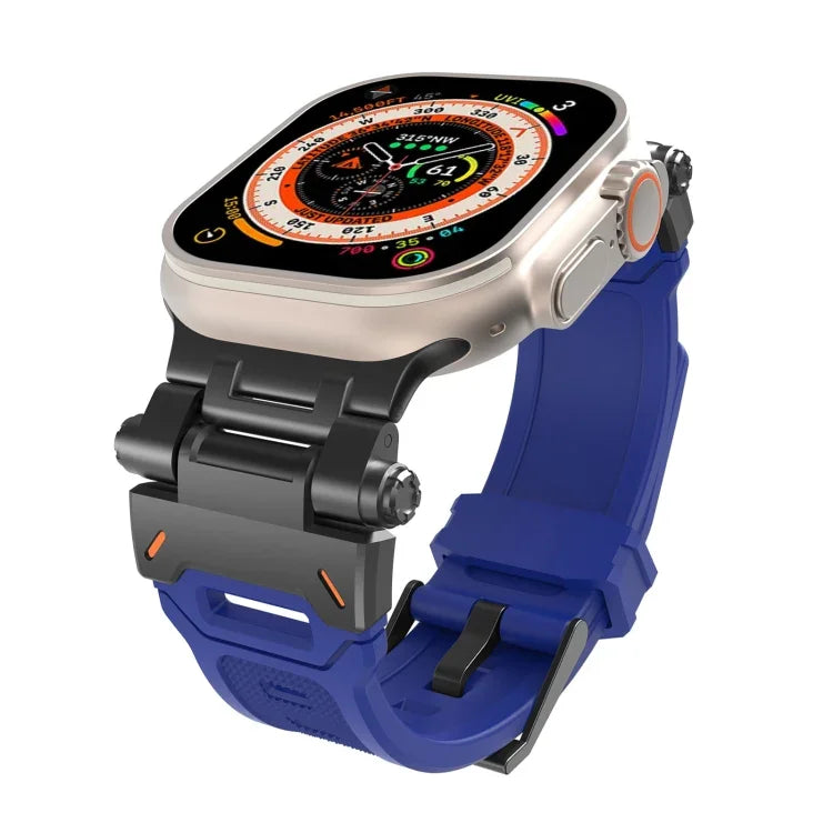 Stainless Steel Connector TPU Watch Band, For Apple Watch Series 8 45mm, For Apple Watch SE 2022 44mm