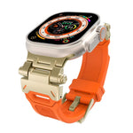 Stainless Steel Connector TPU Watch Band, For Apple Watch Series 8 45mm, For Apple Watch SE 2022 44mm