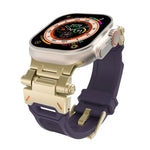 Stainless Steel Connector TPU Watch Band, For Apple Watch Series 8 45mm, For Apple Watch SE 2022 44mm