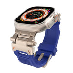 Stainless Steel Connector TPU Watch Band, For Apple Watch Series 8 45mm, For Apple Watch SE 2022 44mm
