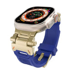 Stainless Steel Connector TPU Watch Band, For Apple Watch Series 7 45mm, For Apple Watch SE 44mm