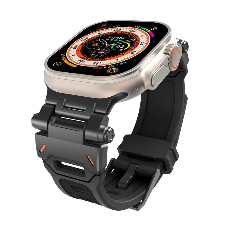 Stainless Steel Connector TPU Watch Band, For Apple Watch Series 6 44mm, For Apple Watch Series 5 44mm