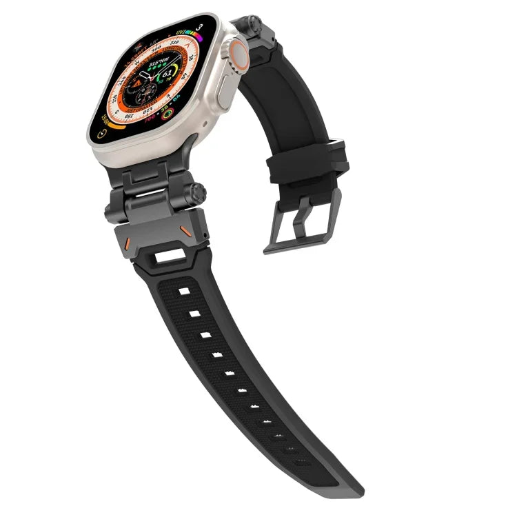 Stainless Steel Connector TPU Watch Band, For Apple Watch Series 6 44mm, For Apple Watch Series 5 44mm