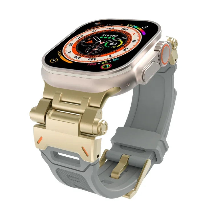 Stainless Steel Connector TPU Watch Band, For Apple Watch Series 4 44mm, For Apple Watch Series 3 42mm