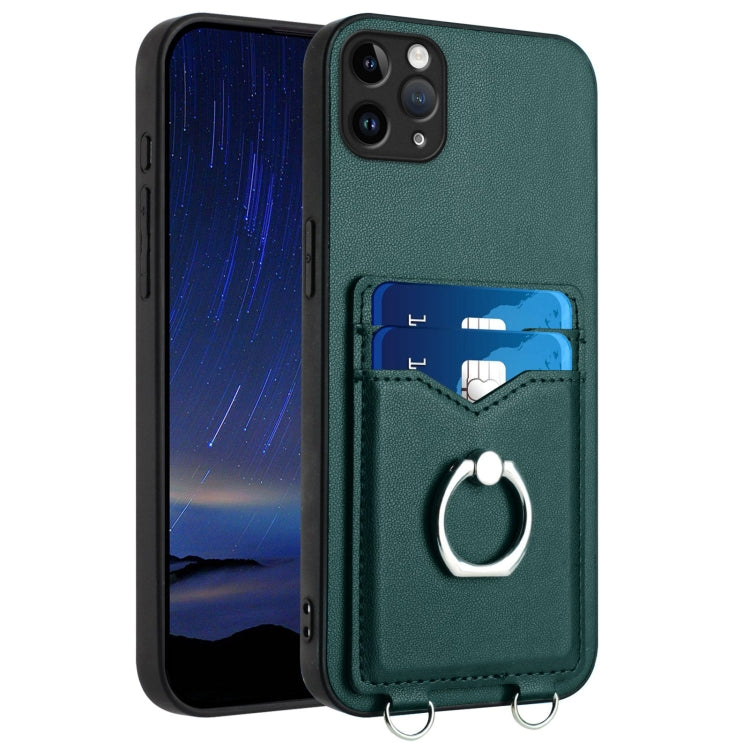 R20 Ring Card Holder Phone Case, For iPhone 13 mini, For iPhone 12, For iPhone 12 Pro Max, For iPhone 12 Pro, For iPhone 12 mini, For iPhone 11 Pro Max, For iPhone 11, For iPhone 11 Pro
