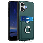 R20 Ring Card Holder Phone Case, For iPhone 17 Pro Max, For iPhone 17 Pro, For iPhone 17, For iPhone Air, For iPhone 15 Pro Max, For iPhone 15 Pro, For iPhone 15 Plus, For iPhone 15