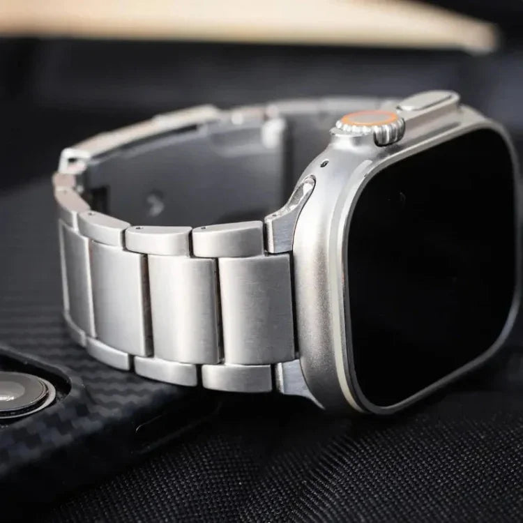 Titanium Metal Watch Band, For Apple Watch Series 7 41mm, For Apple Watch Series 7 45mm, For Apple Watch SE 40mm, For Apple Watch SE 44mm, For Apple Watch Series 6 40mm, For Apple Watch Series 6 44mm, For Apple Watch Series 5 44mm                      ...