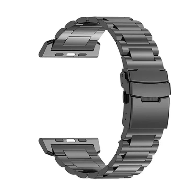 26mm Safety Buckle Titanium Alloy Watch Band, For Apple Watch SE 2023 44mm, For Apple Watch Ultra 2 49mm, For Apple Watch Series 9 45mm, For Apple Watch Ultra 49mm, For Apple Watch Series 8 45mm, For Apple Watch SE 2022 44mm, For Apple Watch Series 7 4...