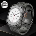 3-Bead Flat Buckle Titanium Alloy Watch Band, For Apple Watch Series 5 44mm, For Apple Watch Series 5 40mm, For Apple Watch Series 4 44mm, For Apple Watch Series 4 40mm, For Apple Watch Series 3 38mm, For Apple Watch Series 3 42mm