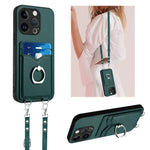 R20 Crossbody Rope Ring Card Holder Phone Case, For iPhone 17 Pro Max, For iPhone 17 Pro, For iPhone 17, For iPhone Air, For iPhone 15 Pro Max, For iPhone 15 Pro, For iPhone 15 Plus, For iPhone 15
