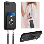 R20 Crossbody Rope Ring Card Holder Phone Case, For iPhone 14 Plus, For iPhone 14, For iPhone 14 Pro, For iPhone 14 Pro Max, For iPhone SE 2022 / SE 2020 / 8, For iPhone 13 Pro Max, For iPhone 13 Pro, For iPhone 13