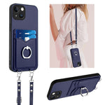 R20 Crossbody Rope Ring Card Holder Phone Case, For iPhone 14 Plus, For iPhone 14, For iPhone 14 Pro, For iPhone 14 Pro Max, For iPhone SE 2022 / SE 2020 / 8, For iPhone 13 Pro Max, For iPhone 13 Pro, For iPhone 13