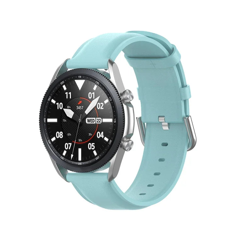 Round Tail Leather Strap, Size: Free Size 22mm, For Galaxy Watch 3 45mm