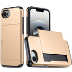 Shockproof Armor Phone Case with Card Slot, For iPhone 17e / 16e, For iPhone 17 Pro Max, For iPhone 17 Pro, For iPhone 17