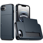 Shockproof Armor Phone Case with Card Slot, For iPhone 17e / 16e, For iPhone 17 Pro Max, For iPhone 17 Pro, For iPhone 17