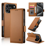 Side Buckle Magnetic Frosted Leather Phone Case, For iPhone 17e / 16e, For iPhone 17 Pro Max, For iPhone 17 Pro, For iPhone 17, For iPhone Air, For iPhone 16 Pro Max