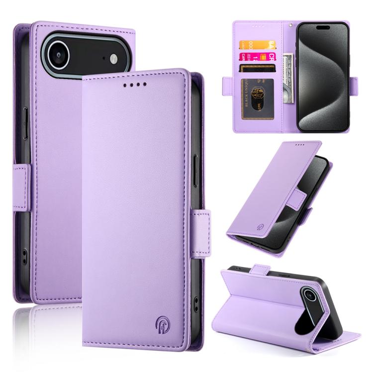 Side Buckle Magnetic Frosted Leather Phone Case, For iPhone 17e / 16e, For iPhone 17 Pro Max, For iPhone 17 Pro, For iPhone 17, For iPhone Air, For iPhone 16 Pro Max