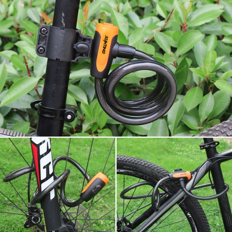 Bicycle Portable Anti-theft Lock Steel Cable Lock with Lock Frame, A Style 100cm Black, A Style 120cm Black, B Style 100cm Black, B Style 120cm Black, B Style 150cm Black