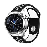 For Smasung Gear S4 Active 22mm Two-color Silicone Replacement Strap Watchband